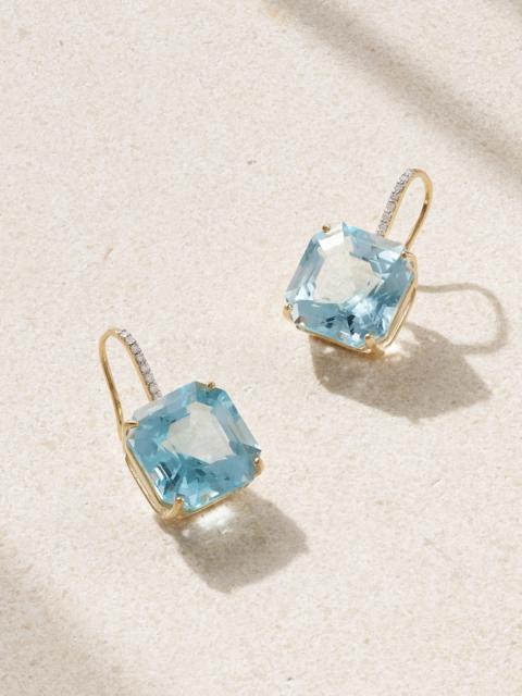 14-karat Gold, Topaz And Diamond Earrings