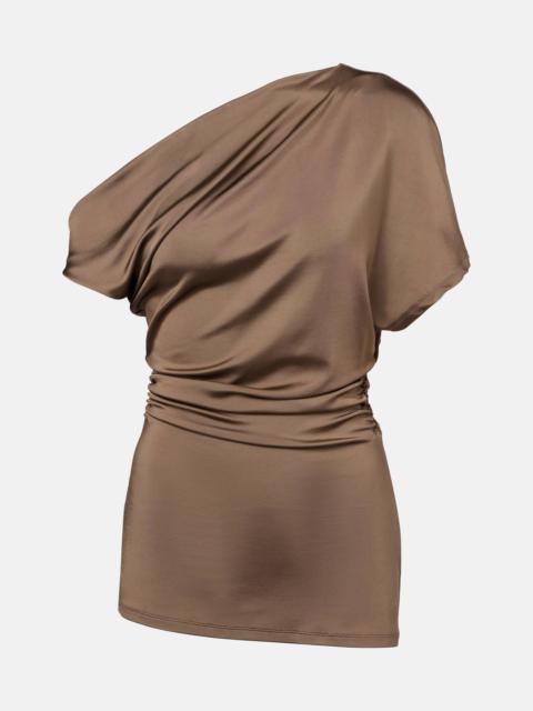 Edel ruched draped jersey top