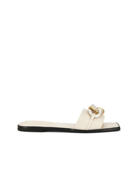 Arlo Chain Leather Flat Slide