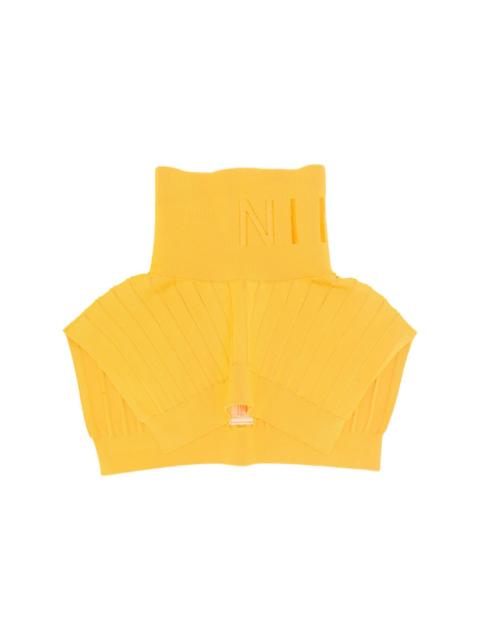 turtleneck ribbed scarf