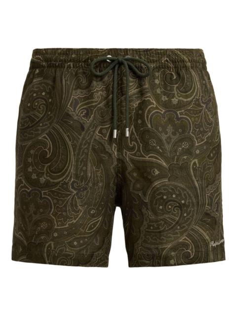 paisley-pattern drawstring swim shorts
