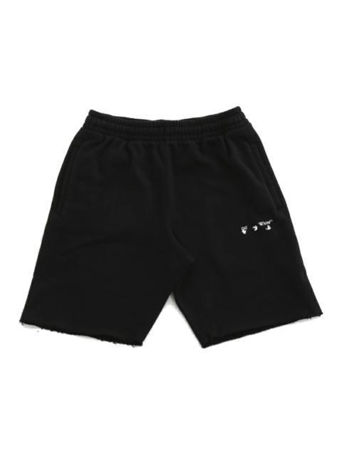 OFF-WHITE Logo Sweat Shorts Black/White