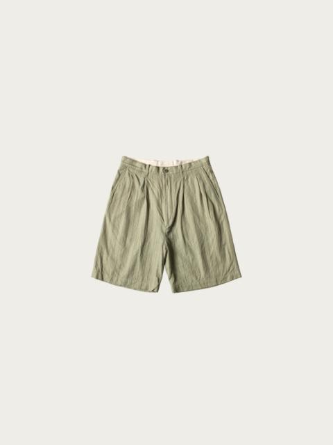 Cotton Linen GIBSON Stripe IVY Short Pants - Light Green