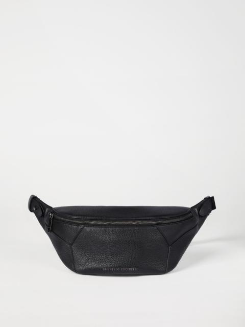 BC Duo belt bag in grained soft leather with monili
