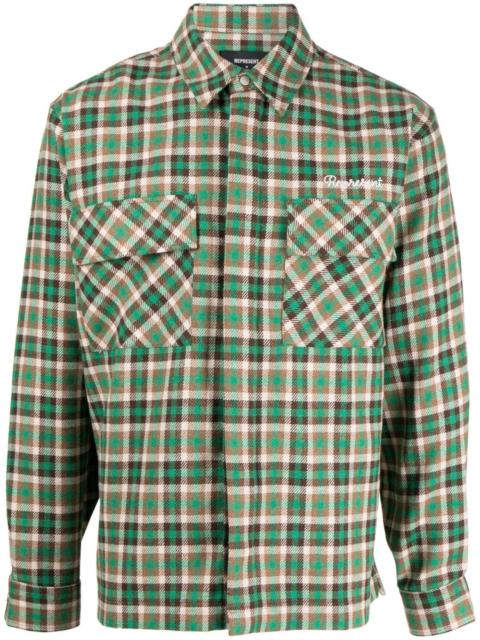 plaid-check print shirt