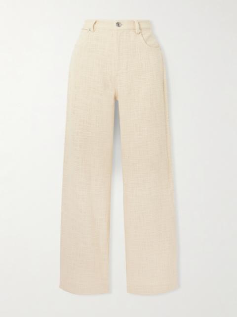Grayson Cotton Tweed Wide-leg Pants