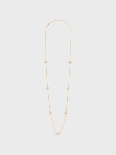 Celine Heirlooms Marguerite Sautoir in Strass, resin pearls and brass with gold finish