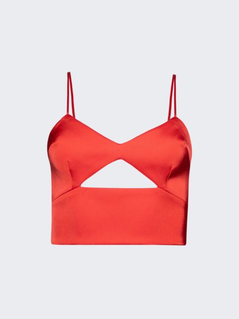 Cutout Detail Cami Top Red