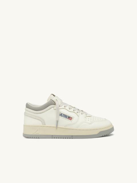 MED-WAY SNEAKERS IN LEATHER COLOR MARSHMALLOW AND VAPOR