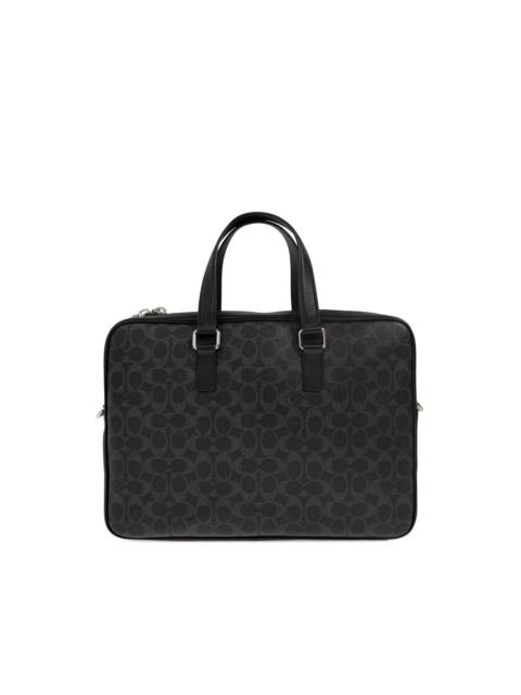 Caden zip patterned briefcase