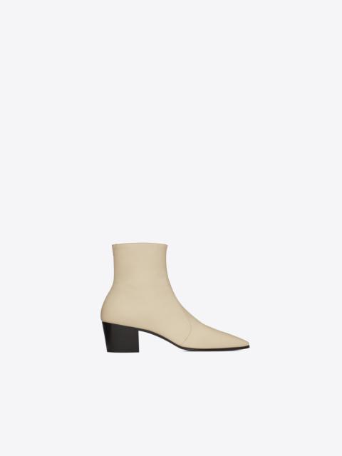 vassili zipped booties in smooth leather
