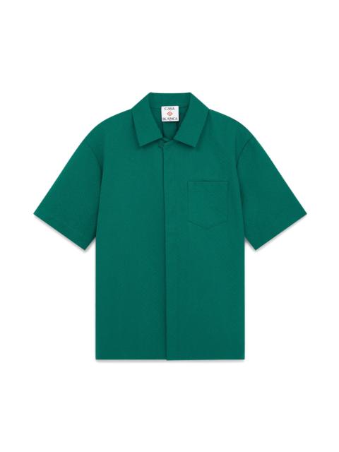 Cotton Monogram Jacquard Short Sleeve Shirt