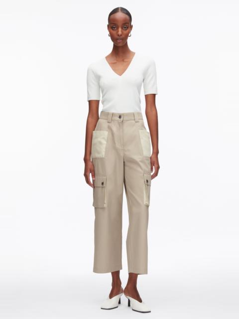 Two-Toned Cropped Cargo Pants