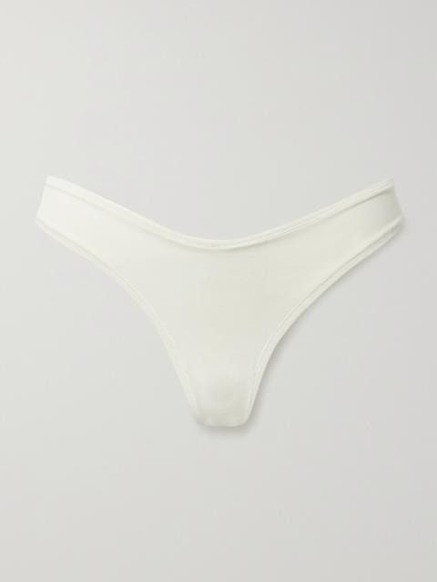 Cotton-blend Jersey Dipped Thong