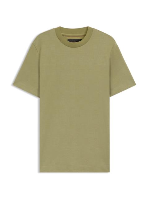 COTTON-SILK T-SHIRT WITH PRINCE OF WALES CHECK