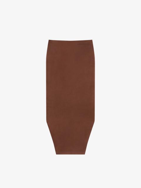 ASYMMETRIC SKIRT IN SILK SATIN DUCHESSE