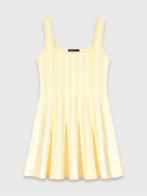Jacquard knit short dress