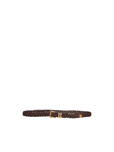 braided leather belt