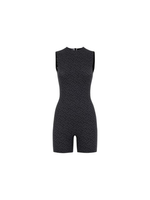 Fendi x SKIMS Sleeveless Mid Thigh Bodysuit Black