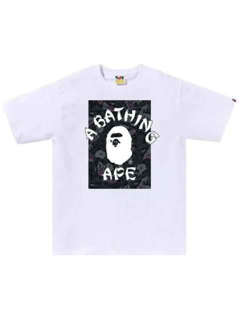 BAPE Japanese Tattoo Camo On College Tee 'White/Black'