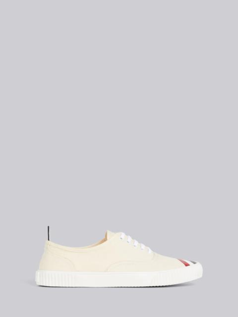 Natural Cotton Canvas Diagonal Stripe Heritage Sneaker