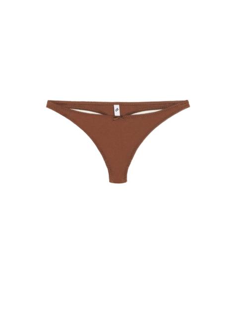 The Thong: Cotton Jersey Brown