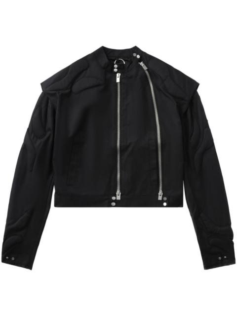 zip-detail bomber jacket
