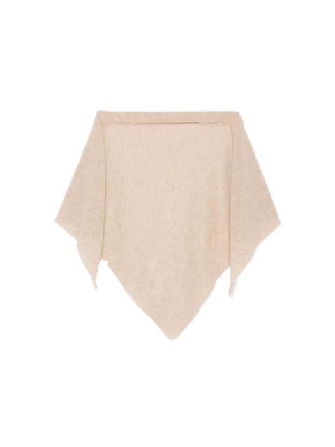 Chal Triax raw-edge triangular scarf