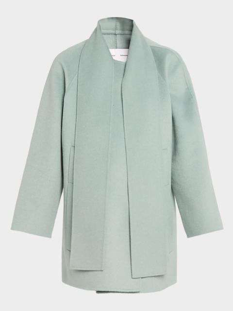 Brisa Wool-Cashmere Scarf Coat