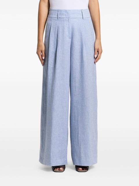 pleated palazzo pants