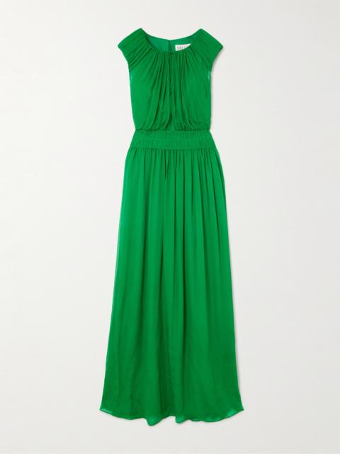 Maryam Gathered Silk-blend Crepon Maxi Dress