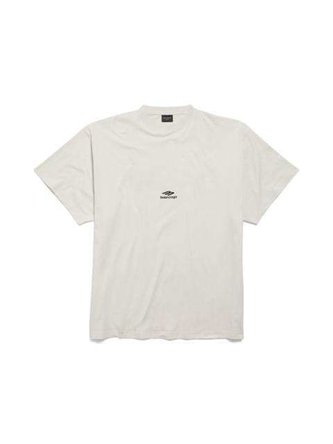 Men's 3b Sports Icon Oversized T-shirt in Chalky White/black