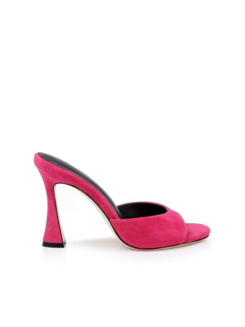 Avery Suede Peep-Toe Mule