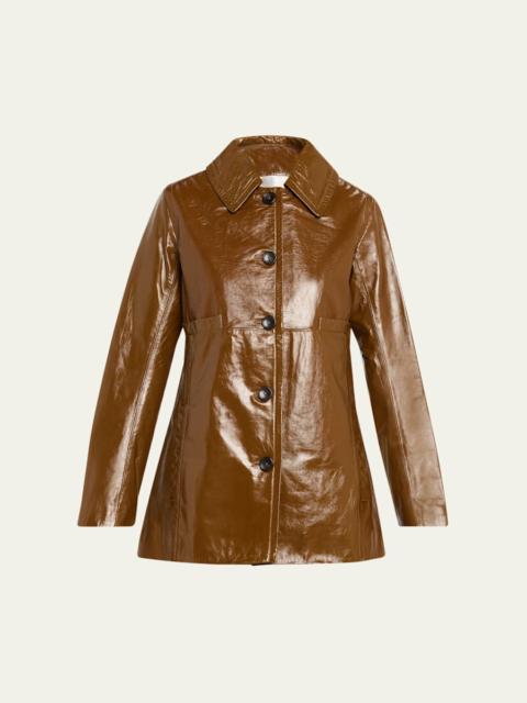 Ghia Glossy Leather Jacket