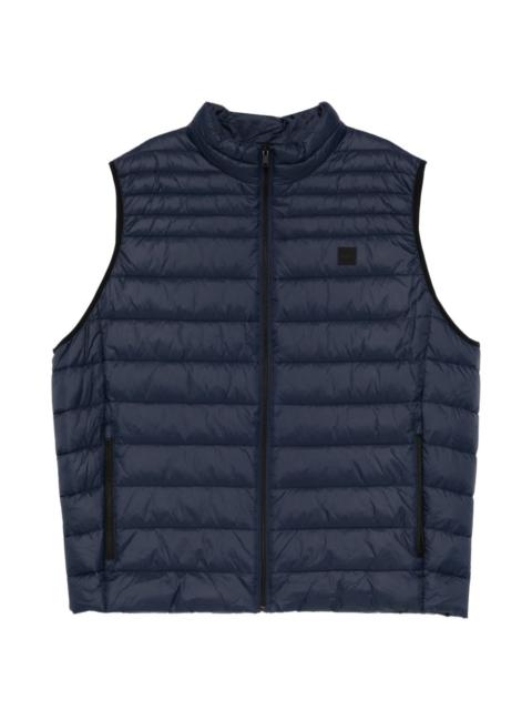 zipped padded gilet