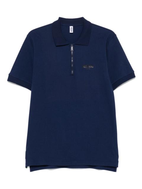 logo-print polo shirt