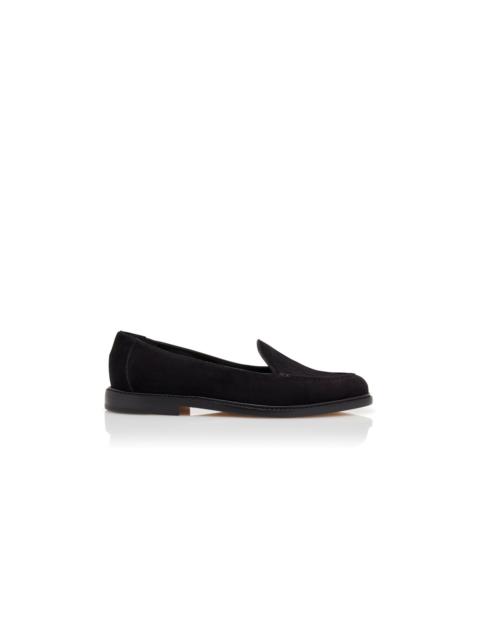 Black Calf Suede Loafers