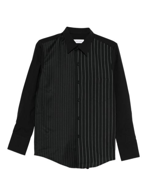 pinstripe patch-pocket shirt