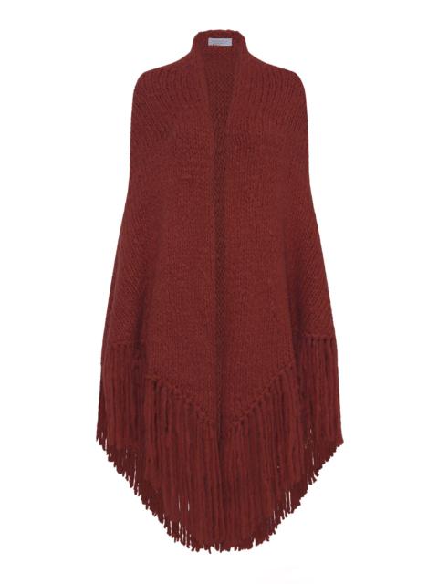 Lauren Knit Wrap in Burnt Sienna Welfat Cashmere