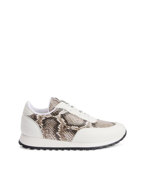 Jim snakeskin leather sneakers