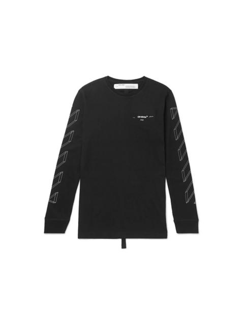 OFF-WHITE 3D Marker Diag L/S T-Shirt Black/White