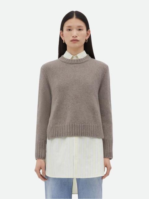 Heavy Wool Sweater With Knot Buttons