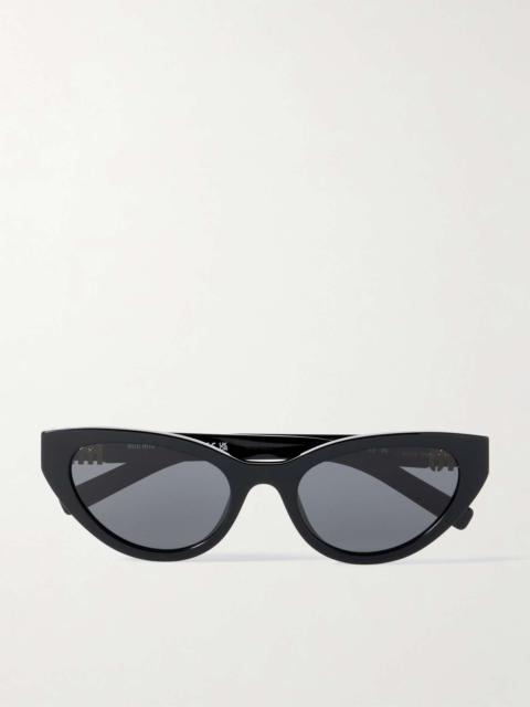 Cat-eye acetate sunglasses Black