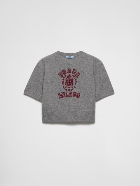 Wool and cashmere intarsia sweater