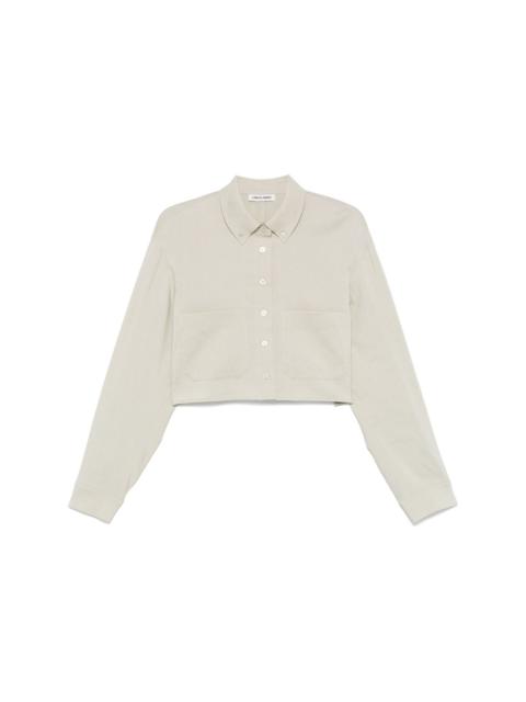 pocket cropped shirt
