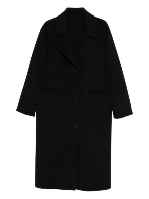 buttoned wool coat