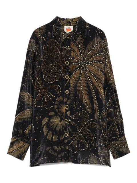 palm-print button-up shirt