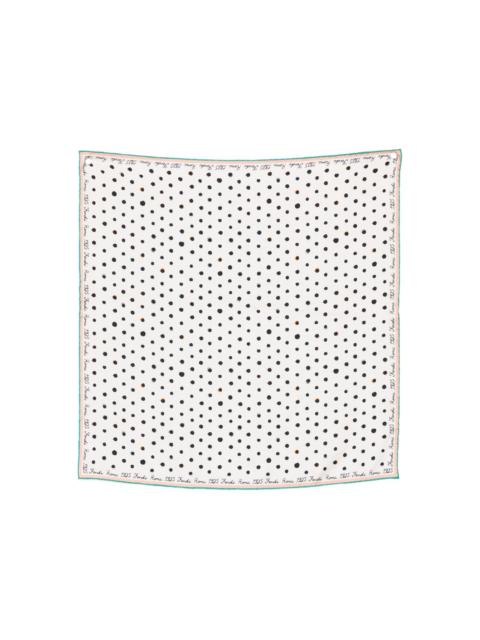 Falena Dots printed silk scarf