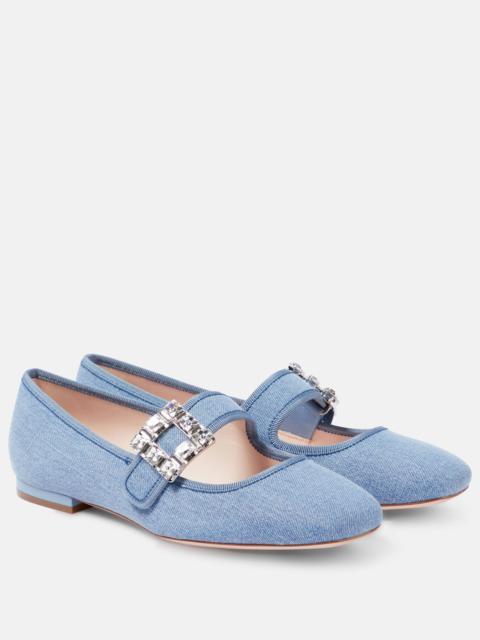 Très Vivier Strass Buckle Babies ballet flats