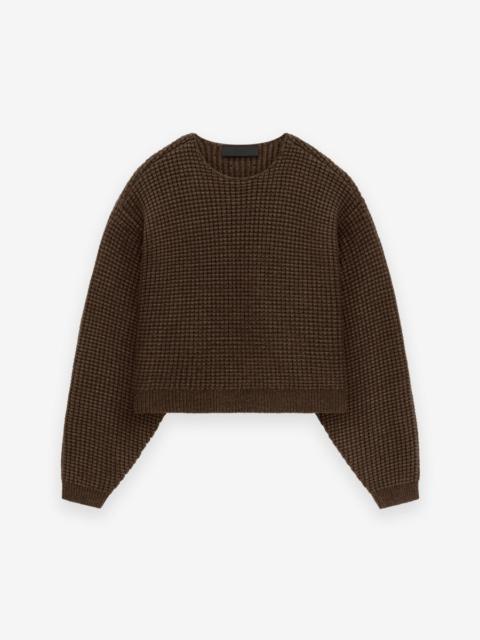 Women's Heavy Waffle Cropped Sweater